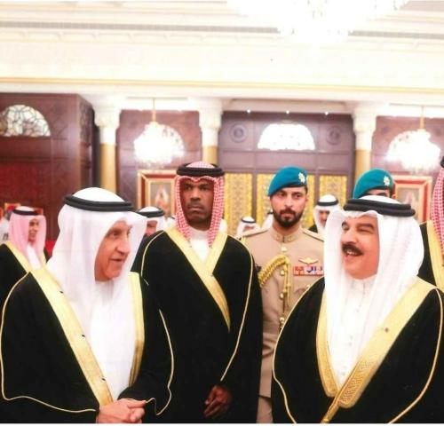 Mr. Khalid Rashid Al Zayani with His Majesty King Hamad bin Isa Al Khalifa Kingdom of Bahrain